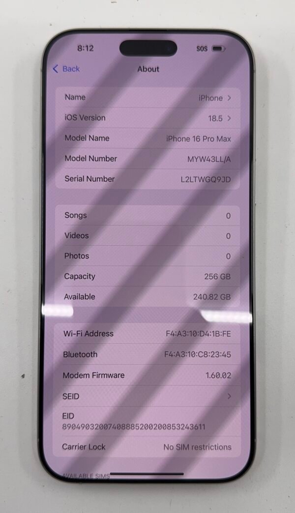 Apple iPhone 16 Pro Max 256GB Unlocked - Image 2