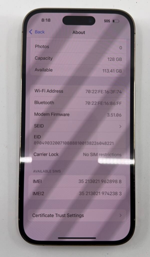 Apple iPhone 14 Pro 128GB Unlocked - Image 3
